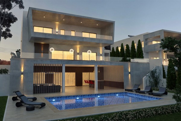 villa city swimming beautiful beach